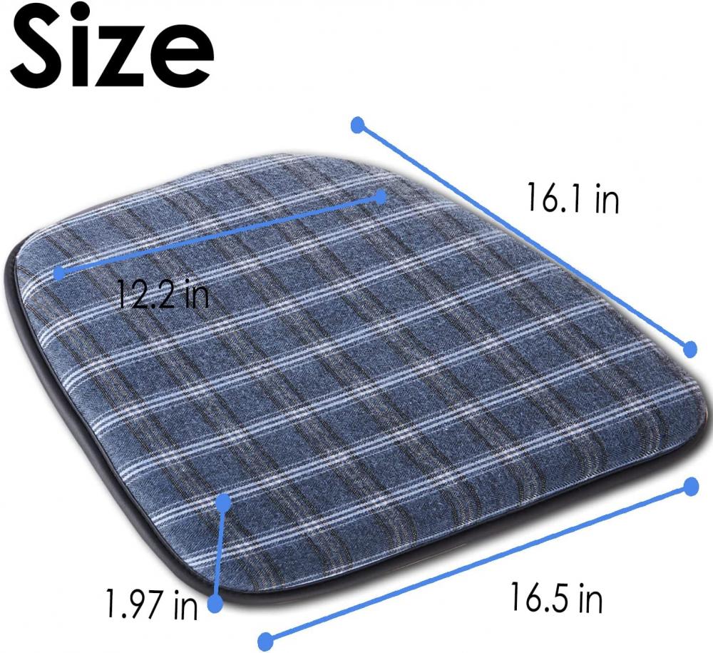 Grid Pattern Soft Fabric Memory Foam Seat Cushion