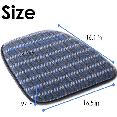 Grid Pattern Soft Fabric Memory Foam Seat Cushion