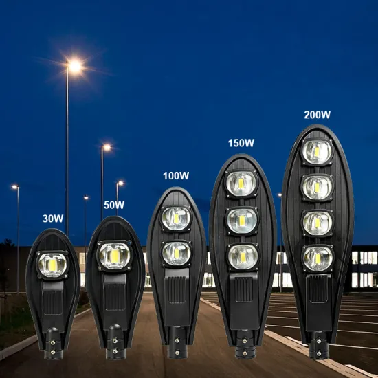 Garden Road Lighting Waterproof IP65 Outdoor Aluminum COB LED Street Light with Cobra Sensor