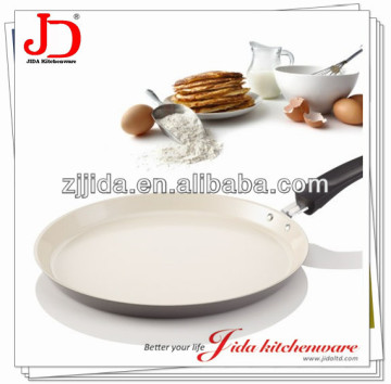 ALUMINUM CREPE PAN WITH WHITE CERAMIC COATING PIZZA PAN