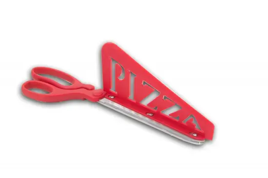 Red Pizza Scissors Cutter With Spatula