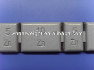 Environment-friendly zinc stick-on/adhesive wheel balance weight
