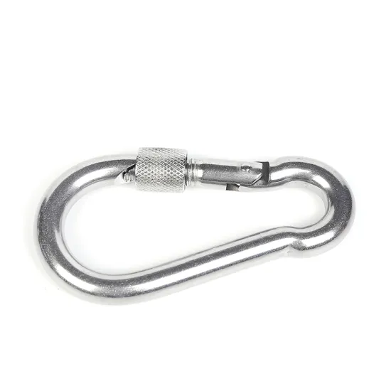 Screw lock quick connect spring hook