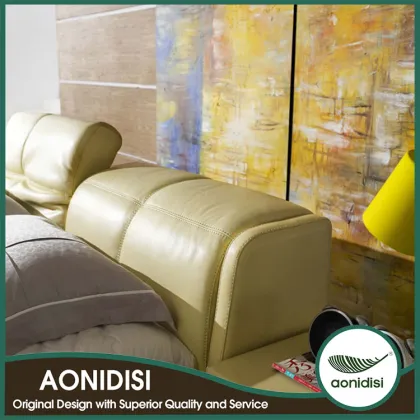 Royal Beige Leather Bed