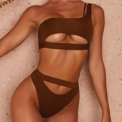 New Arrive Custom Swimsuit High Waist Swimwear