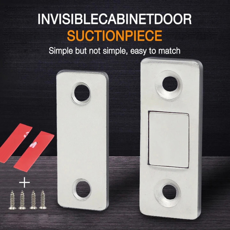 2pcs/Set Strong Door Closer Magnetic Door Catch Latch Door Magnet For Furniture Cabinet Cupboard Door Stops With Screws Stickers