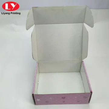 Custom Logo Pink Cosmetic Mailer Shipping Boxes