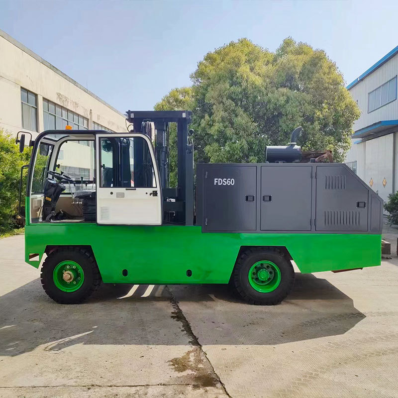 High Quality 6 Ton Diesel Side Loader Forklift 6000kg with Table Widening Feature