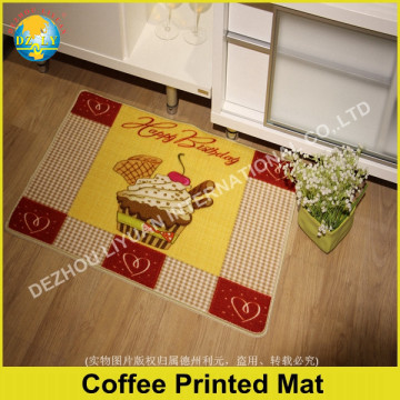 Anti-slip Nylon 3D Coffee Printed doormat