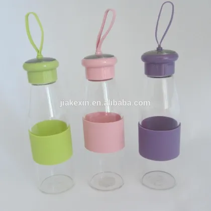 Stylish wholesale voss water glass bottle / color glass water bottles