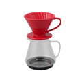 Red Ceramic Coffee Filter Cup