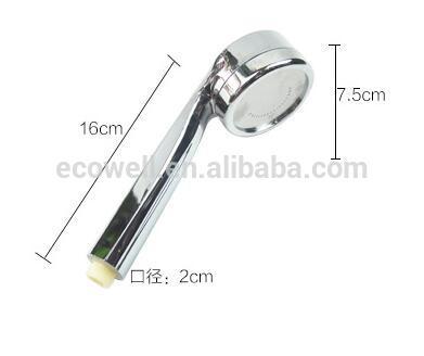 Manufacturer Chrome plated Negative ion particles Shower Water Filter System with Adjustable Showerhead