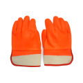 Fluorescencyjne pomarańczowe rękawice powlekane PCW