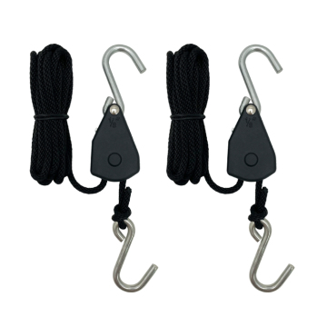 1/8\" Rope Ratchet Light Hanger with S Hook: Easy and Secure Lighting Solution