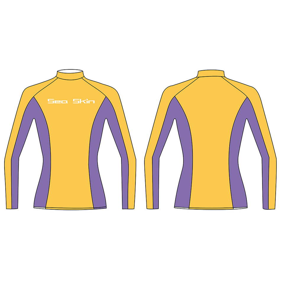 Seaskin Long Sleeve Custom Polyester Lycra Rash Guard