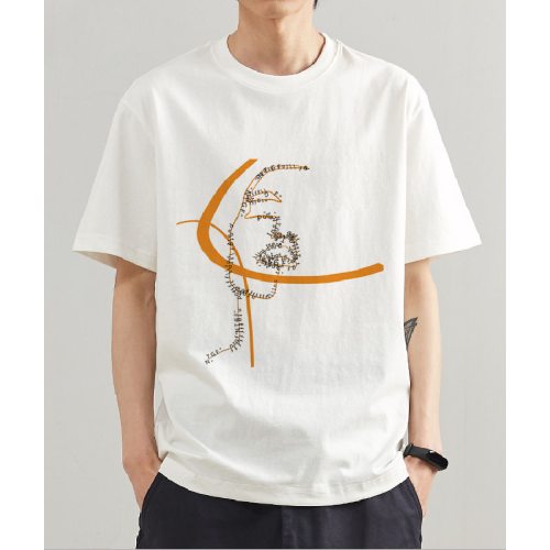 T-shirt pour hommes respirant blanc sur la plage