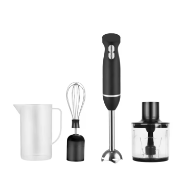 4-in-1 Hand Stick Blender with Two Speed Control for Kitchen Appliances and Plastic Containers