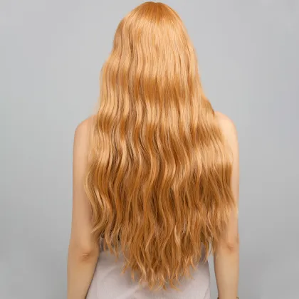 LSY Fashion Long Synthetic Hair Wig Machine Made Fiber Hair Wigs Synthetic Hair Wig Can Customize