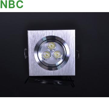 2013 New high quality 3W*1 Silver LED Grille Light,3  Years  warranty