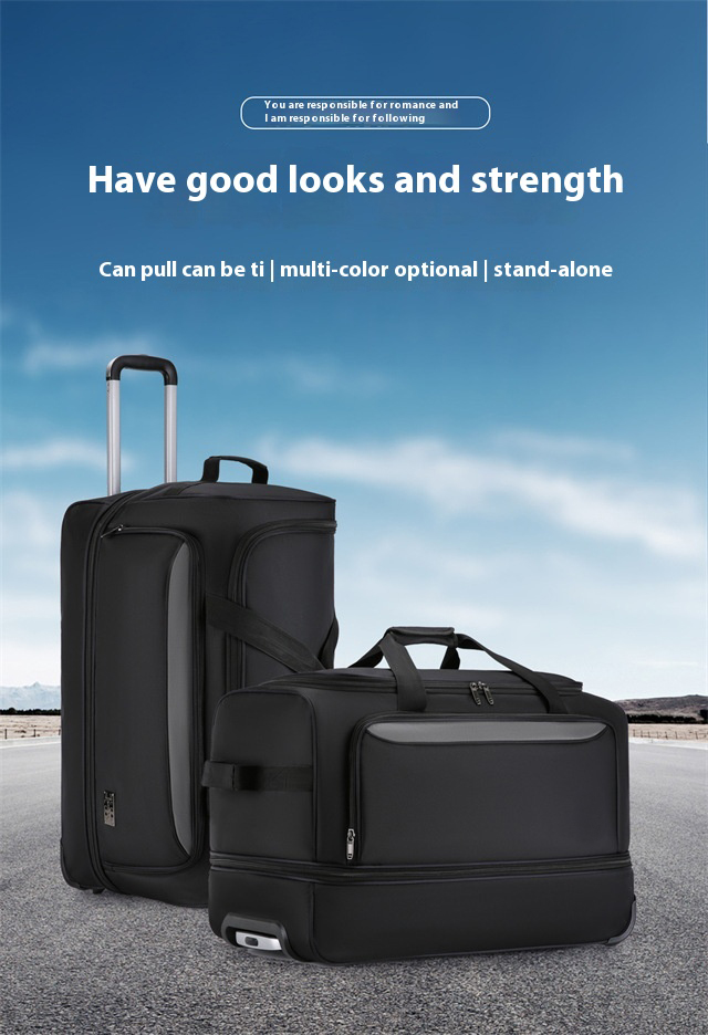 Oxford Cloth Foldable Travel Trolley Bag