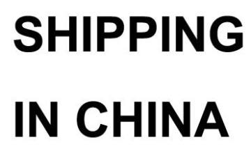 SHIPPING IN CHINA