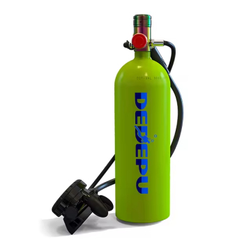 DEDEPU D600 2.3L Portable Scuba Diving Equipment Set with Copper Five-Color Primary Valve and High Pressure Air Cylinder