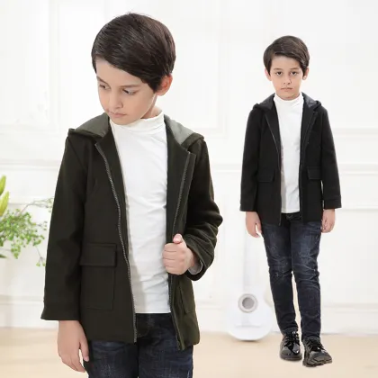 Fashion woolen coat children clothing winter outwear kids clothes boys coats