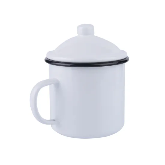 Retro Enamel Cup Can Be Customized Text Logo Office Home Kitchen
