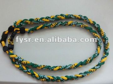 Customized weave titanium necklace for baseball