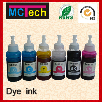 Magic color 70ml/bottle compatible dye ink for epson l800