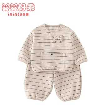 Baby Striped Bear Pocket Loungewear Set