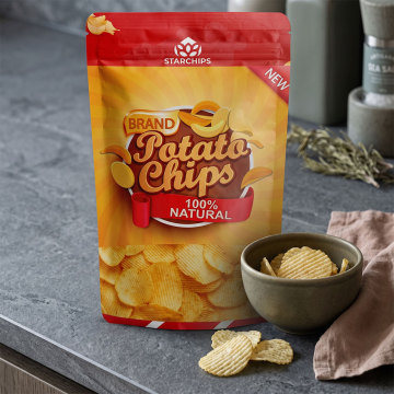 Custom Compostable Resealable Potato Chip Bags
