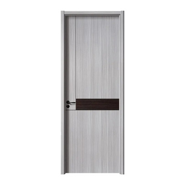 Деревянная дверь WPC серого цвета