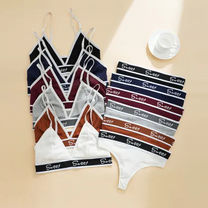 OXYGEN SECRET Wire-Free Bralette and Thong Set