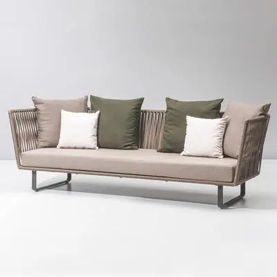 Hotel Outdoor Furniture: Courtyard Garden Rope Daybed with Cushion