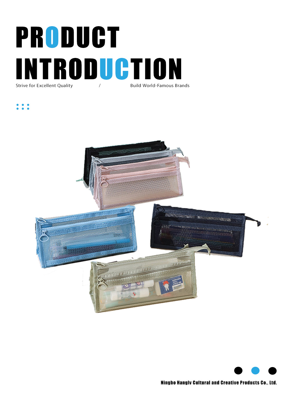Transparent pencil case, INS style(1)