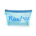 Colorful monogram make up plastic cosmetic bag