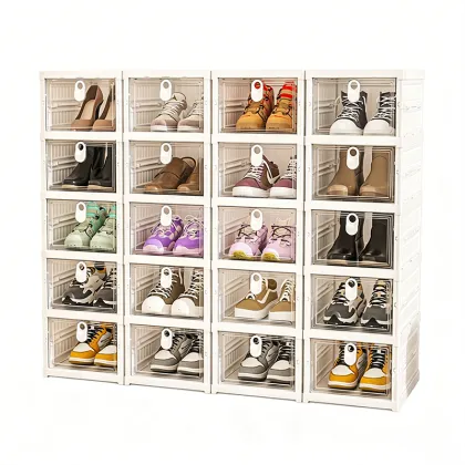 Foldable Five-Tier Shoe Storage Cabinet with Compact Design