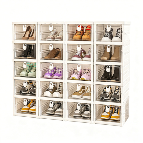 Foldable Five-Tier Shoe Storage Cabinet with Compact Design