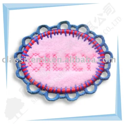 fashion embroidery patch with heat seal back