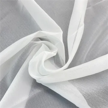 Wholesale White Translucent Organza Tulle Fabric for Wedding