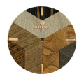 Quadrante di orologio in legno a mosaico naturale personalizzato