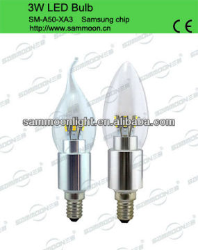 Low Optical Decay 3W E14 Led Candle Light With High Thermal Conductivity