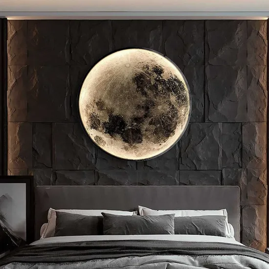 Modern 3D LED Moon Lamp - Ideal for Home and Hotel Interiors