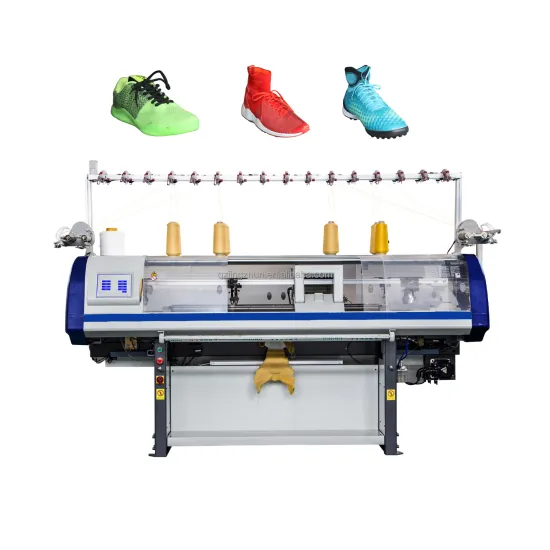 Computerized 3D Shoes Upper Knitting Machine - 14G 52 Inch Crochet Double System Flat Knitting Machine