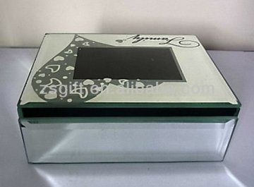 faddish mirror glass jewelry box for gift set