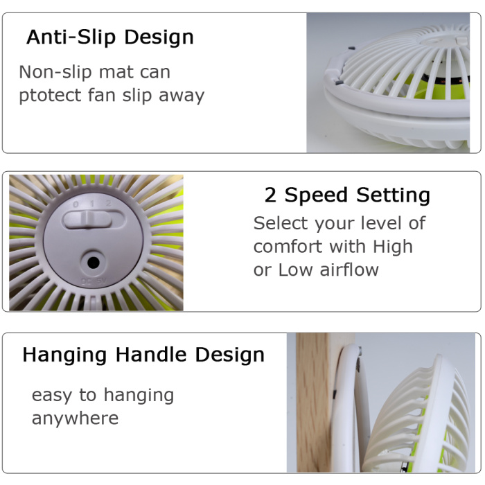 Πίνακας γραφείου USB ανεμιστήρα Πίνακας USB Fan Quiet Powerful