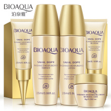 BIOAQUA Snail Face Skin Care Sets Hyaluronic Acid Moisturizing Whitening Facial Day Cream+Toner+BB Cream+Eye Cream+Serum Lotion