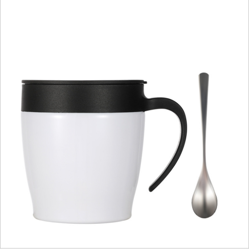 Insulated Stainless Steel Coffee Mugs Handle Lid