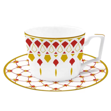Wholesale Ceramic Mugs and Tea Sets with Gold Rim